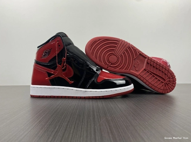 Bred Air 555088-063 High Patent Jordan OG 1 0629